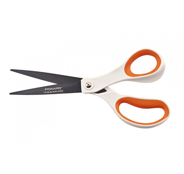 Tijeras Fiskars, tijeras de titanio, antiadherentes, 21 cm, Podiatech