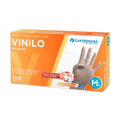 GUANTES VINILO SIN POLVO