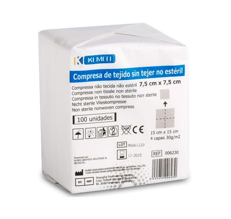 Gasas No Esteril TNT 5cm x 5cm.Paquete: 200unids